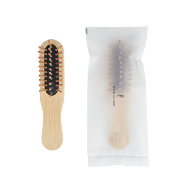 竹ヘアブラシ（袋タイプ）　SUS Bamboo Hair Brush -Bag Type-