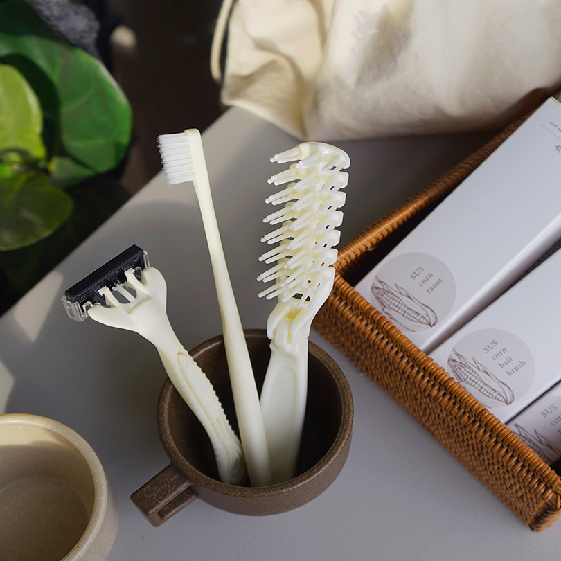 とうもろこし由来 ヘアブラシ　SUS Corn Hair Brush