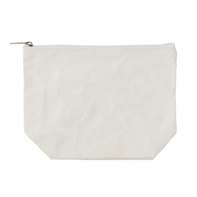ウォッシャブルペーパーポーチ（白）　Washable Paper Pouch -White-