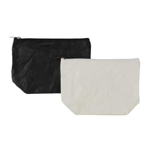 ウォッシャブルペーパーポーチ（白）　Washable Paper Pouch -White-