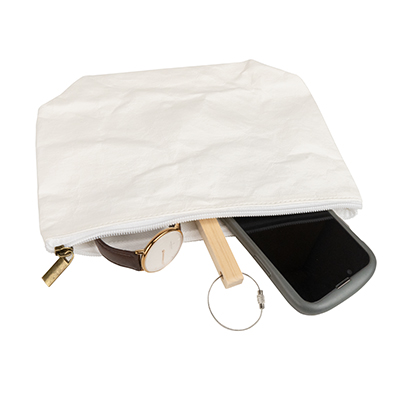 ウォッシャブルペーパーポーチ（黒）　Washable Paper Pouch -Black-