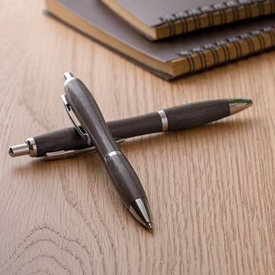 コーヒー粉ボールペン（グレー）　Coffee Grounds Ballpen -Gray-