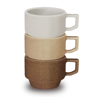 廃棄物再利用スタッキングマグ（籾殻）UP CYCLE Stacking Mug -rice husk-